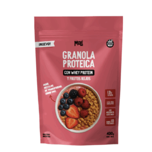 GRANOLA + WHEY PROTEIN MOLE - FRUTOS ROJOS