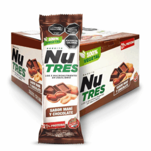 NUTRES BARRITAS PROTEICAS DE MANI Y CHOCOLATE X 20 UNIDADES