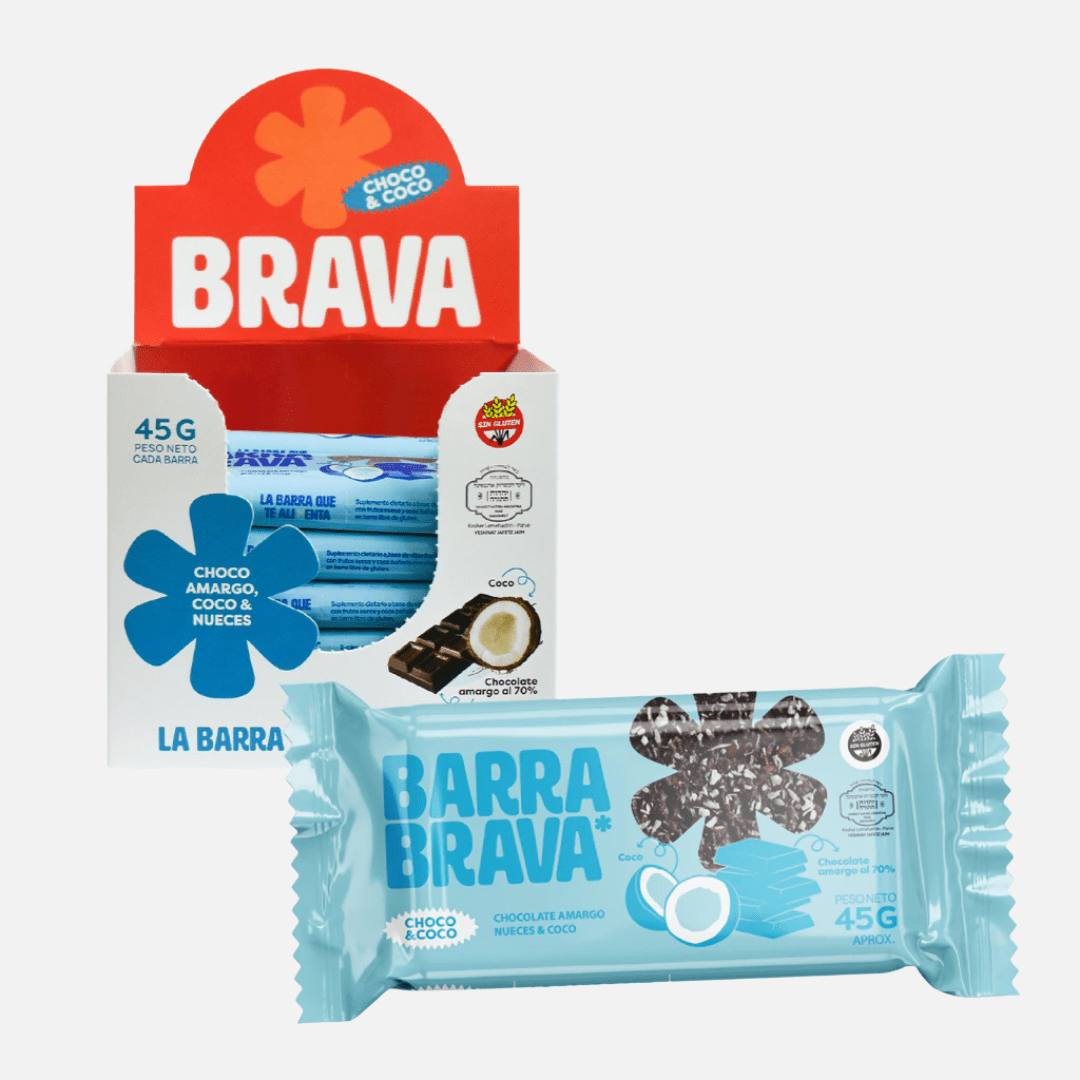 BARRITAS BRAVA CHOCOLATE & COCO - CAJA X 12 UNIDADES