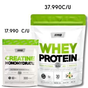 COMBO MAYORISTA POR UNIDAD WHEY DOYPACK STAR 2 LBS + CREATINA DOYPACK STAR 300 G
