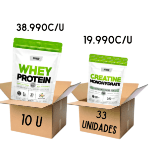 COMBO CAJA CERRADA WHEY 2LB DOY PACK + 33 U CREATINA DOY PACK NEUTRA - STAR NUTRITION