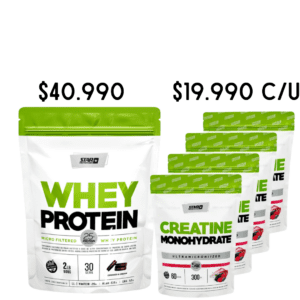 COMBO X1 U WHEY DOY PACK +4 U CREATINA FRUTOS ROJOS DOY PACK -STAR NUTRITION