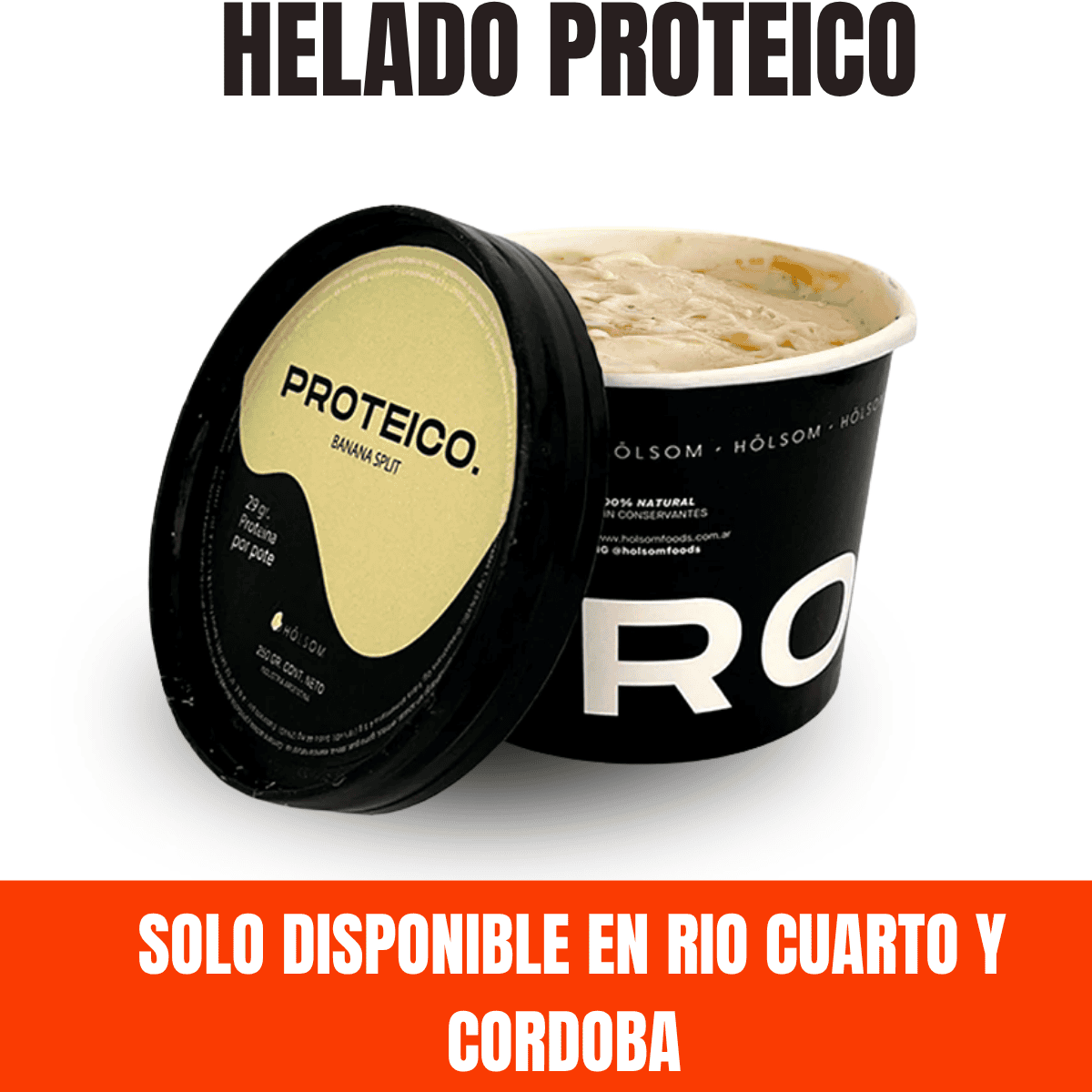 HELADO PROTEICO - BANANA SPLIT