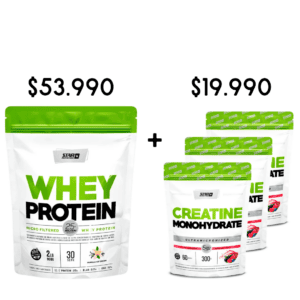 COMBO X1 U WHEY DOY PACK + 3 U CREATINA FRUTOS ROJOS DOY PACK -STAR NUTRITION