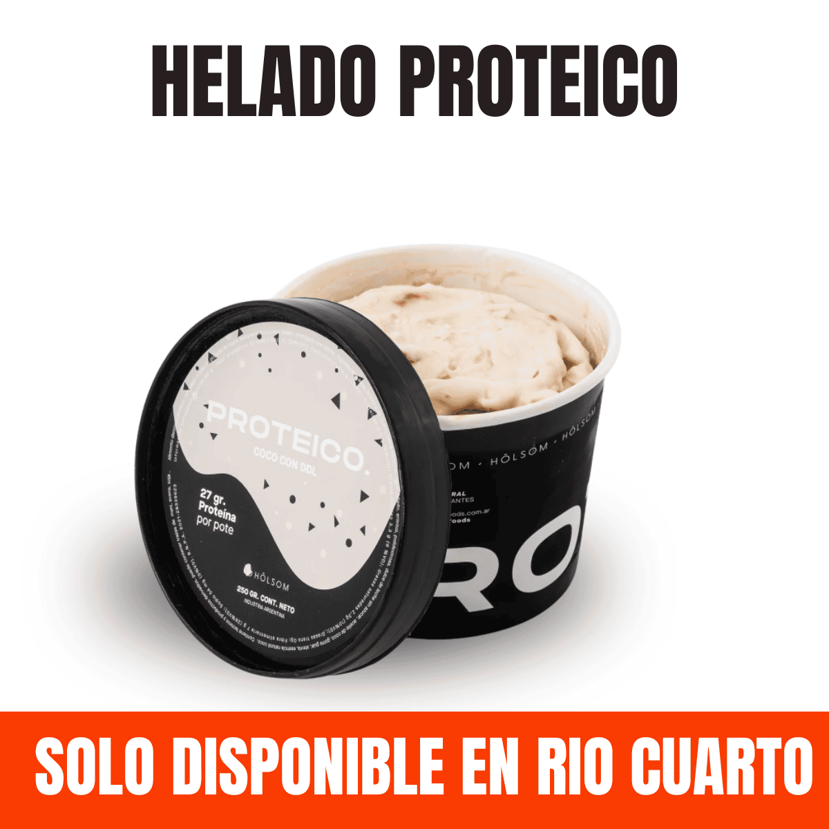 HELADO PROTEICO- COCO & DULCE DE LECHE